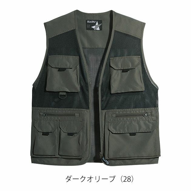 5L シンメン 通年作業服 作業着 マルチポケットメッシュベスト 06514