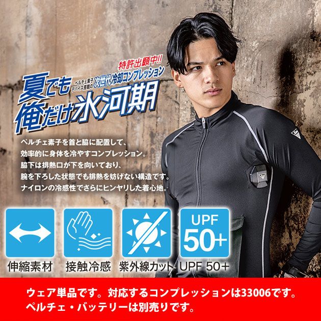 XEBEC ジーベック 冷却ペルチェ 作業着 ペルチェデバイス(コンプレッション専用) 33007