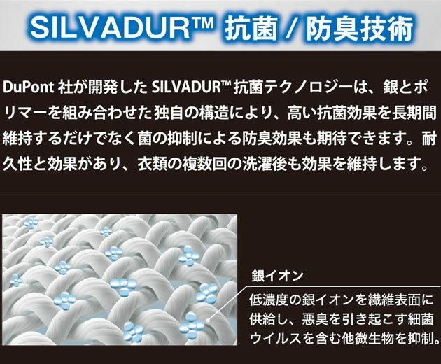S～4L XEBEC ジーベック 春夏インナー 作業着 長袖コンプレッション 6680