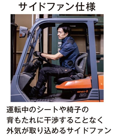 ビッグボーン 空調作業服 作業着 半袖ジャケット EBA5118/EBA5118K