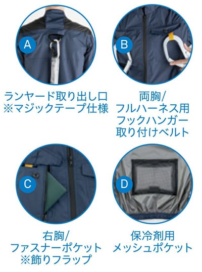 ビッグボーン 空調作業服 作業着 半袖ジャケット EBA5118/EBA5118K