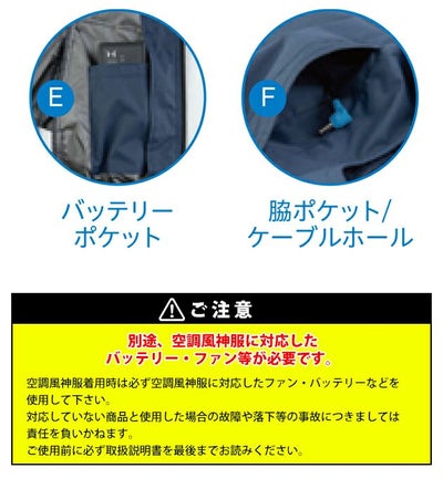 ビッグボーン 空調作業服 作業着 半袖ジャケット EBA5118/EBA5118K