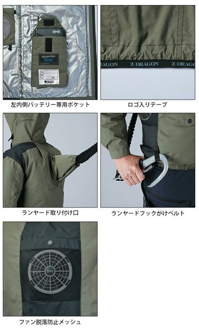 4L 自重堂 空調服 作業着 Z-DRAGON 空調服（R) 半袖ブルゾン 74310