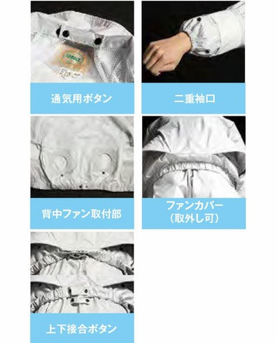 アイトス レインウェア 空調服レインスーツ(男女兼用) AZ-9097