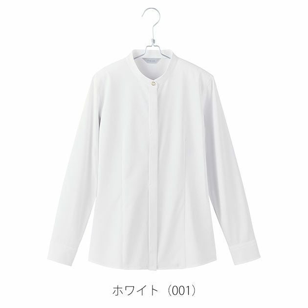 5～15 アイトス 通年作業服 作業着 レディース長袖スタンドカラーブラウス HCB4131