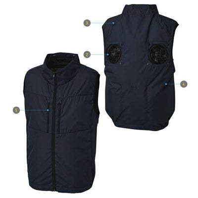 サンエス 空調作業服 作業着 チタン加工ベスト KF92512