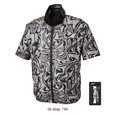 サンエス 空調作業服 作業着 ハイブリットクールショートスリーブジャケット EF92590S