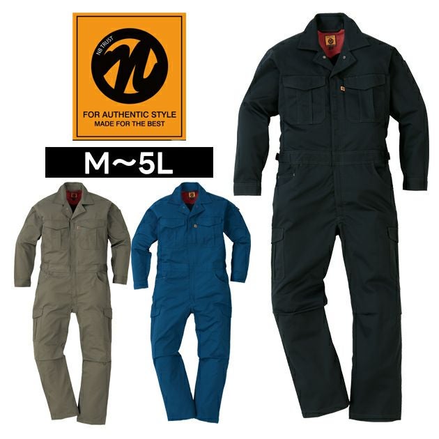 M～4L NBトラスト つなぎ服 作業着 デオセルツナギ 15010
