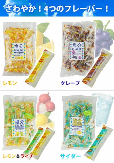 坂製菓 塩分チャージゼリー 4袋セット 塩ゼリー 夏対策商品 熱中症対策