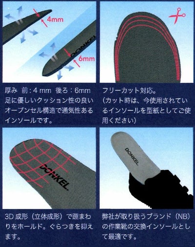 DONKEL ドンケル インソール 3Dブレスライトインソール フリーカット