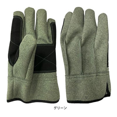 のばのば 手袋 HAGLO 人工皮革 大当て 背縫い H910