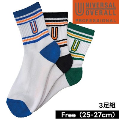UNIVERSAL OVERALL ユニバーサルオーバーオール 靴下 クォーターソックス　3足組 UN-201