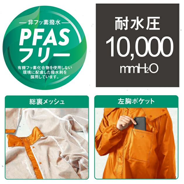 M～EL マック レインウェア CHANGE-C0 レインスーツ AS-5050