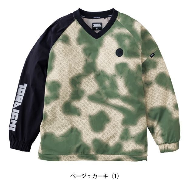 寅壱 5954-516 秋冬作業服 作業着 ホッケーシャツ(ベージュカーキ・カーキブルー)