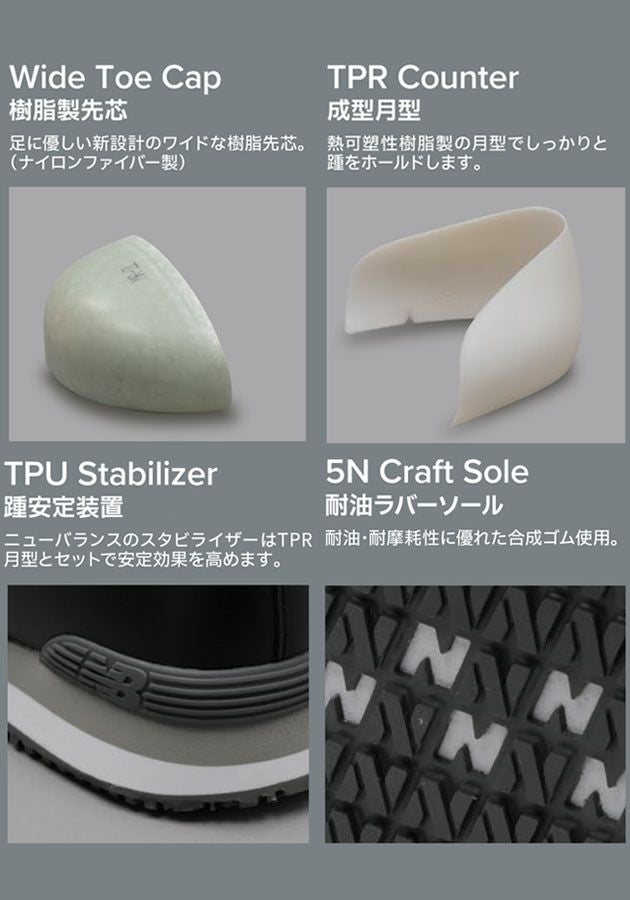 ニューバランス new balance HB-114 HB-231 HB-414 安全靴 ハリスバーグ(Harrisburg)