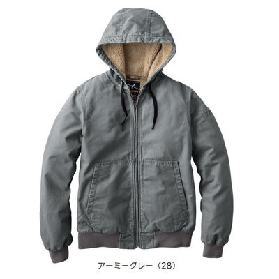 イーブンリバー EVENRIVER R608 防寒作業服 防寒着 コットン裏ボアフーディジャケット