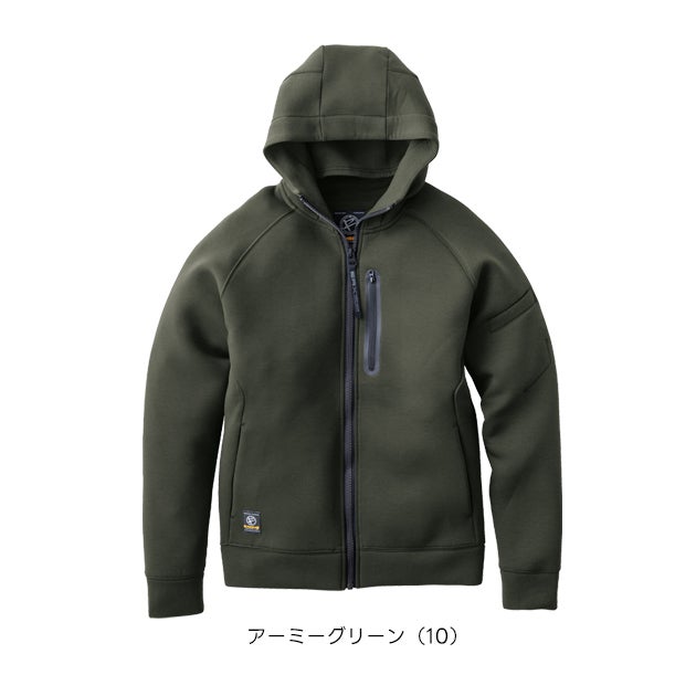 イーブンリバー EVENRIVER TR208 秋冬作業服 作業着 ダブルニットフーディ
