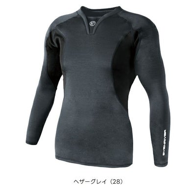 イーブンリバー EVENRIVER GTV16 秋冬インナー 作業着 ヒートボディＶネック