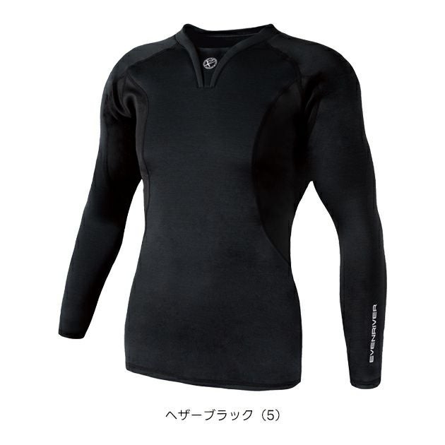 イーブンリバー EVENRIVER GTV16 秋冬インナー 作業着 ヒートボディＶネック