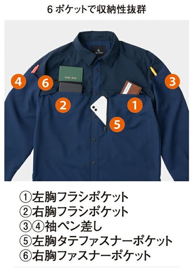 コーコス CO-COS MB25008 春夏作業服 作業着 エコ・ストレッチ 長袖シャツ 4L～6L