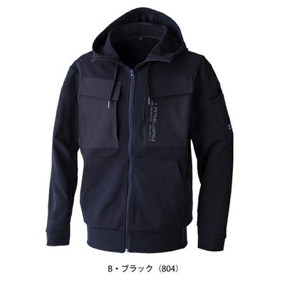 中国産業 HOP SCOT 700109 秋冬作業服 作業着 エアライトニット ワークフルジップパーカー S～4L
