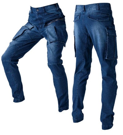 中国産業 HOP SCOT 760005 秋冬作業服 作業着 フレックステック 3DデニムJOBカーゴパンツ SS～4L