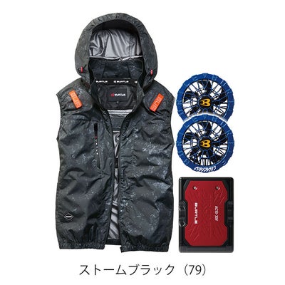 バートル BURTLE AC2094・AC10・AC10-2 空調作業服 作業着 エアークラフト ACベスト（サイドファン）・ファンバッテリー3点セット(2026年モデル新作)