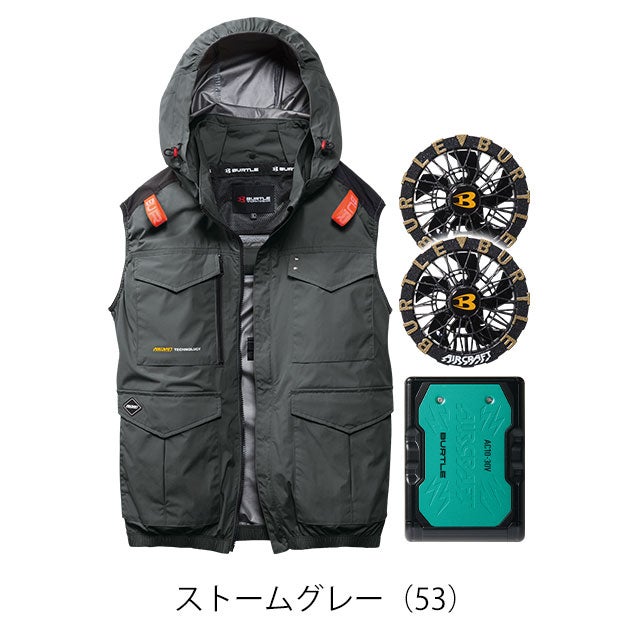 バートル BURTLE AC2104・AC10・AC10-1 空調作業服 作業着 エアークラフト ACベスト(ハイバック)・ファンバッテリー3点セット(2026年モデル新作)