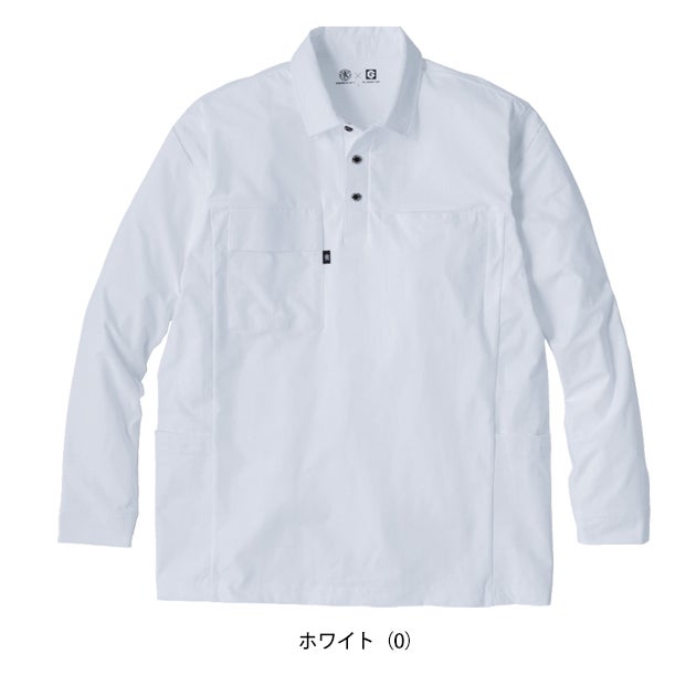 コーコス CO-COS AG-3188 春夏作業服 作業着 ファントムドッツ 冷感DRYサイドポケット 長袖ポロシャツ 4L～6L