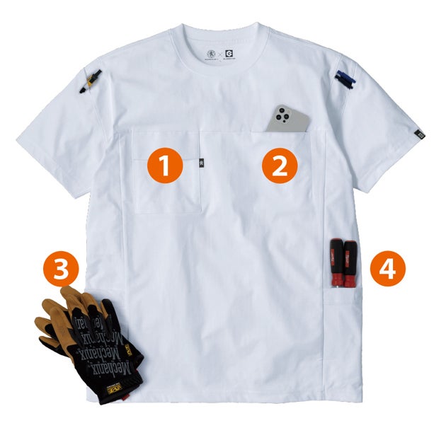 コーコス CO-COS AG-3177 春夏作業服 作業着 ファントムドッツ 冷感DRYサイドポケット 半袖Tシャツ 4L～6L