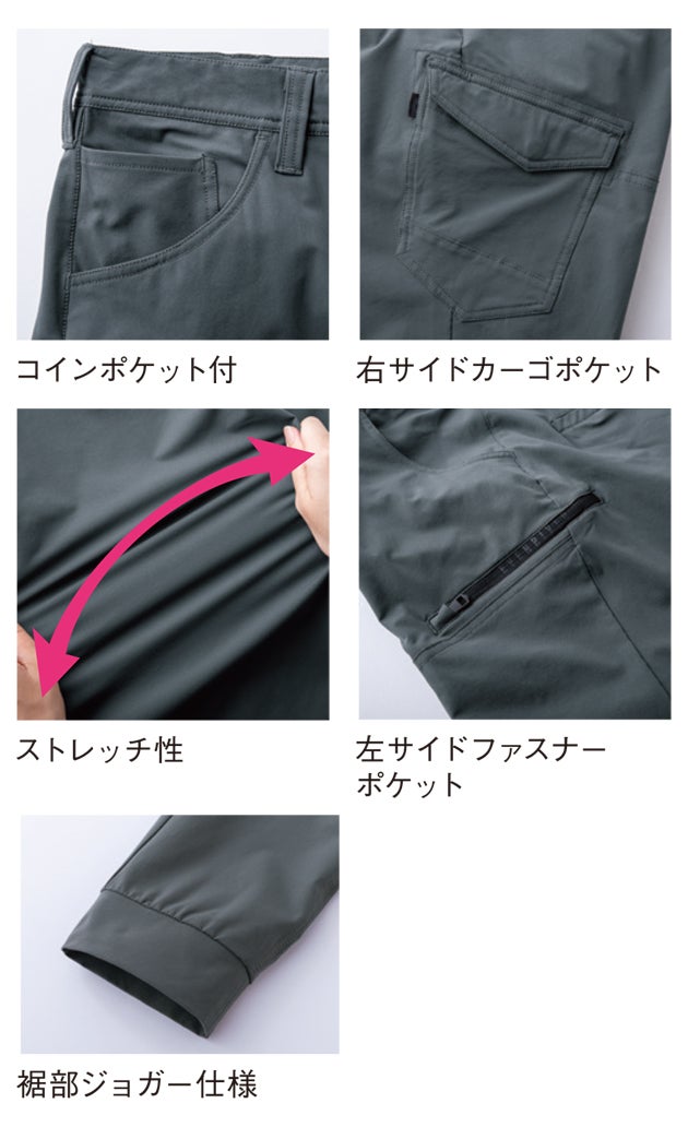 イーブンリバー EVENRIVER SR8001 春夏作業服 作業着 フレックエアージョガー 6L～7L