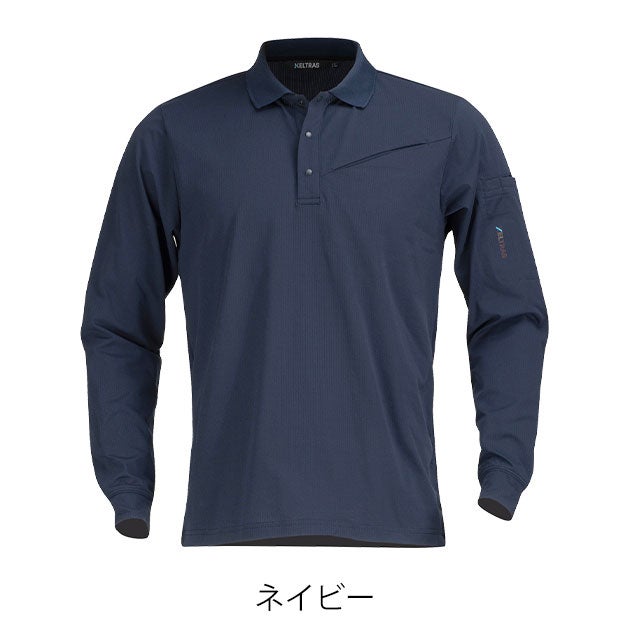 カジメイク 8760 春夏作業服 作業着 KELTRAS AIR FEEL TECH 長袖ポロシャツ