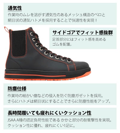 コンバース CONVERSE 33703150 安全靴 ハイカット オールスターPS II SIDEGORE HI UNIVERSAL OVERALLモデル(2026年限定)