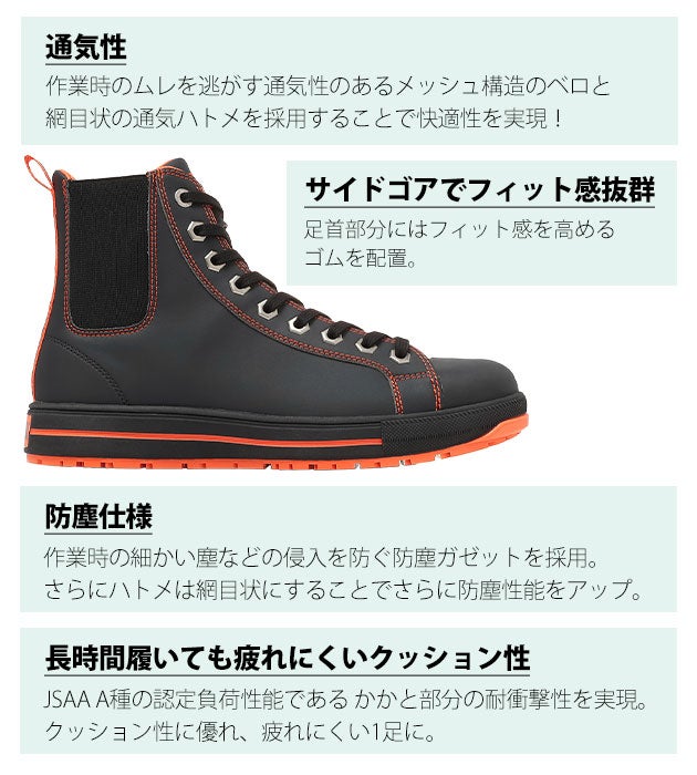 コンバース CONVERSE 33703150 安全靴 ハイカット オールスターPS II SIDEGORE HI UNIVERSAL OVERALLモデル(2026年限定)