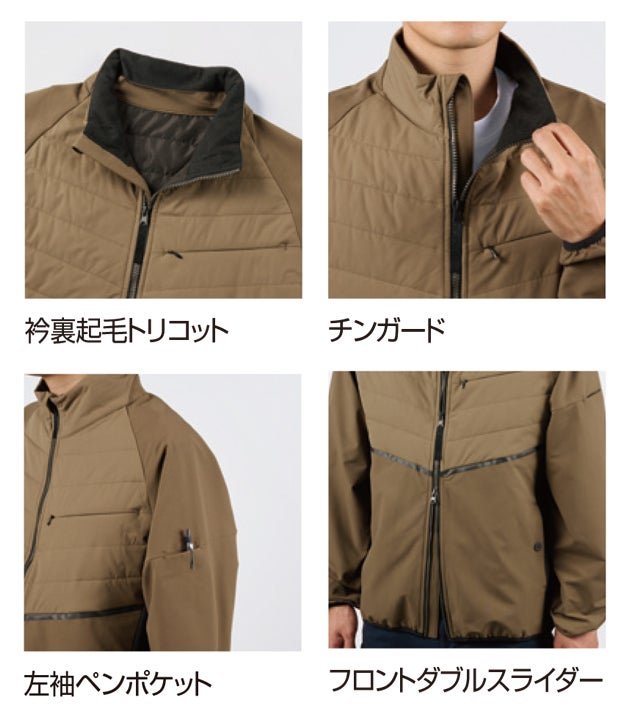 シンメン 07610 防寒作業服 防寒着 ハイブリッドライトジャケット 5L