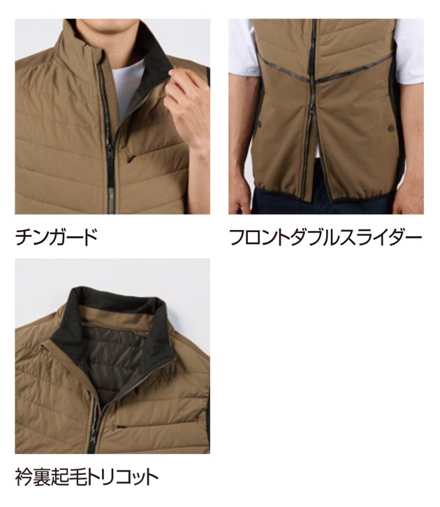 シンメン 07611 防寒作業服 防寒着 ハイブリッドライトベスト 5L